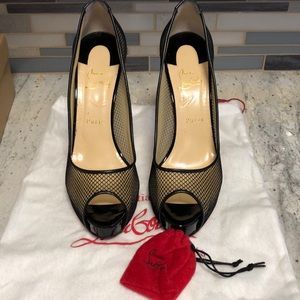 Christian Louboutin Very Rete 120 Mesh Peeptoe